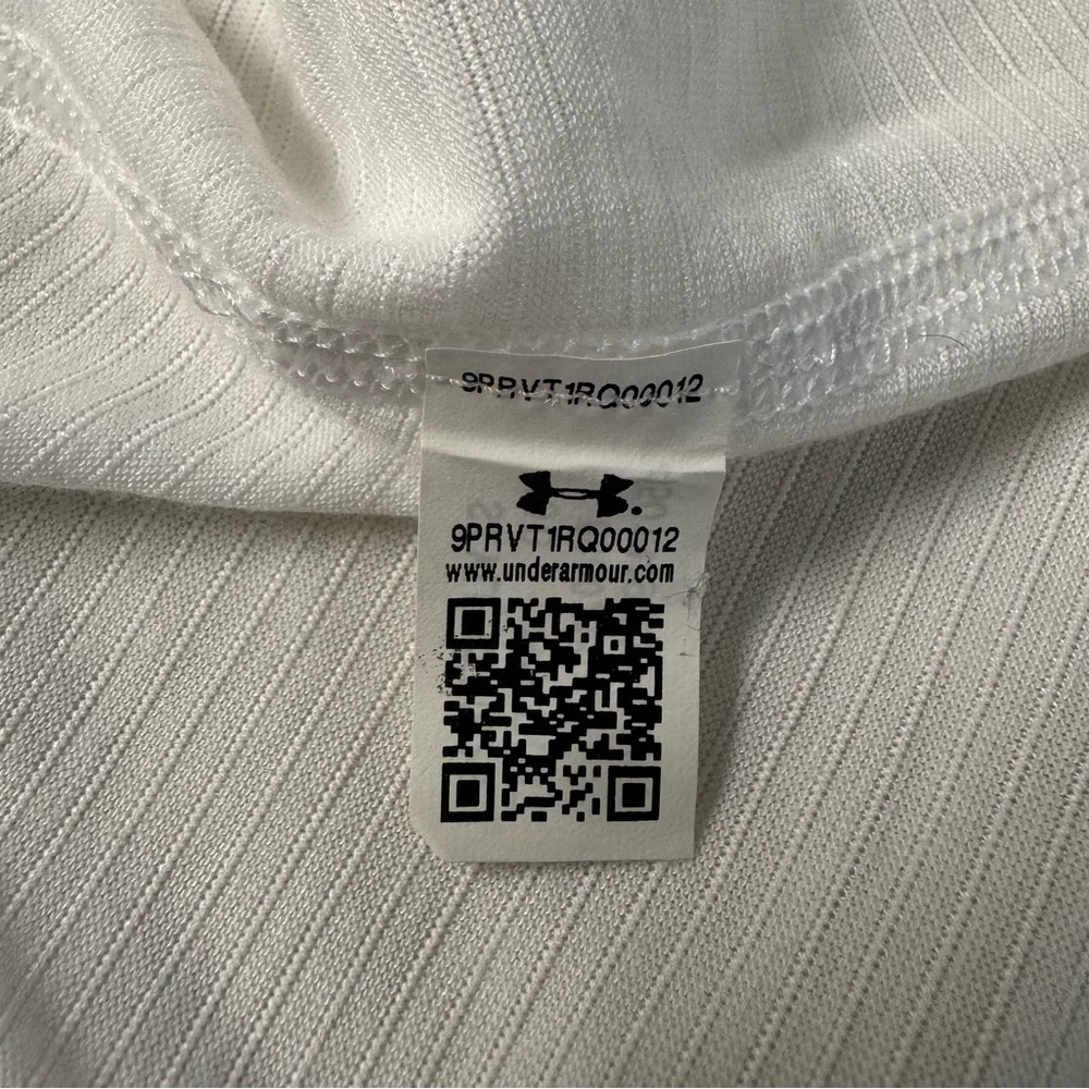 Under Armour White HeatGear Long Sleeve 1/4 Zip Top Size XL - Picture 4 of 4
